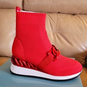 Brand new red booties